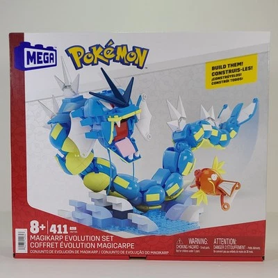 Mega Construx Pokemon Magikarp/Gyarados Evolution Building Set HNT95 411 Pieces - Image 1 of 4
