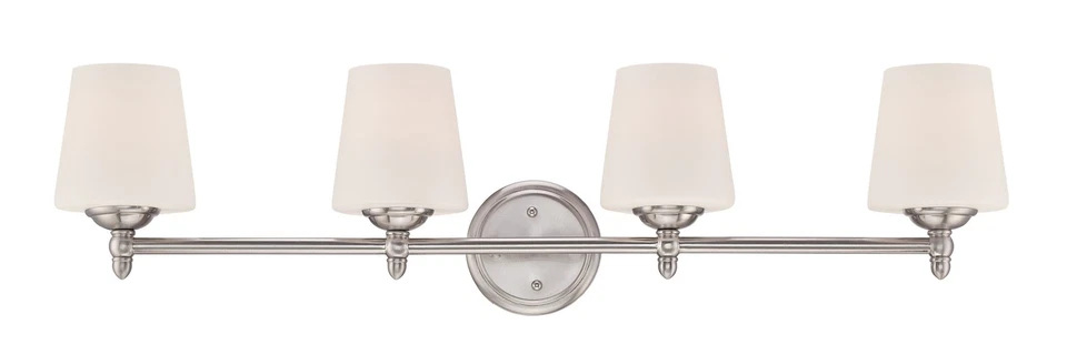 Никелевый фонарь для туалетного столика Designers Fountain 15006-4B Darcy 4 лампы - Изображение 1 из 1