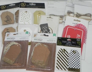 SET ETIKETTEN MY MINDS EYE DIY SHOPPE AC CHEERS WOOD TAG EMBELLISHMENTS XOXO BIRTHDAY - Bild 1 von 5