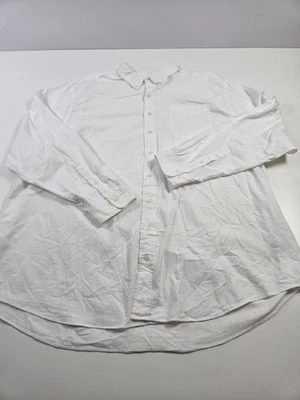 Camisa Brooks Brothers Para Hombre 3XLT Blanca Abotonada Oxford Manga Larga Algodón Foto 1 de 4