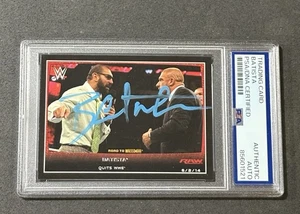 BATISTA 2015 TOPPS WWE ROAD TO WRESTLEMANIA SIGNED AUTOGRAPHED CARD PSA/DNA - Picture 1 of 2
