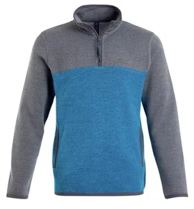 Weird Fish Berwick Recycled 1/4 Zip Soft Knit Colour Block Jumper Size 2XL - Picture 1 of 5