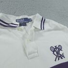 Polo Ralph Lauren Shirt Mens Large Ebroidered Tennis Raquet Club Custom Fit