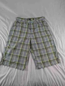 Southpole Mens Plaid Shorts Button Closure Belt Loops Size 34 14 Inch Inseam - Picture 1 of 8