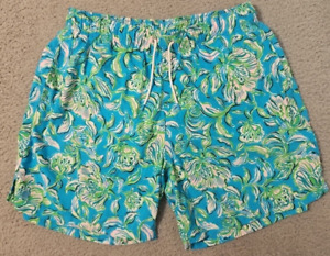 Lilly Pulitzer Men’s Capri Trunk Swim Green & Blue Lined Men's Size Medium