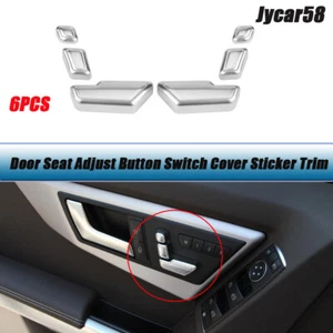 Pegatina de la cubierta de botones de ajuste de asiento de coche para Benz A B C Clase E GLA CLA GLE ML GL - Imagen 1 de 12