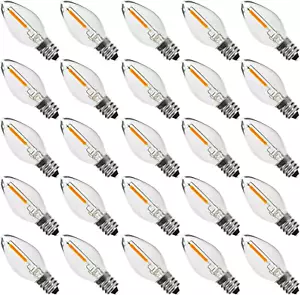 25PACK LED Night Light Bulbs, C7 Candelabra LED Light Bulbs, E12 Chandelier Base - Picture 1 of 12