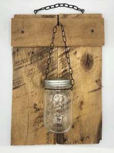 Rustic Wood Wall Sconce Made From Reclaimed Pine Wood - Picture 1 of 4