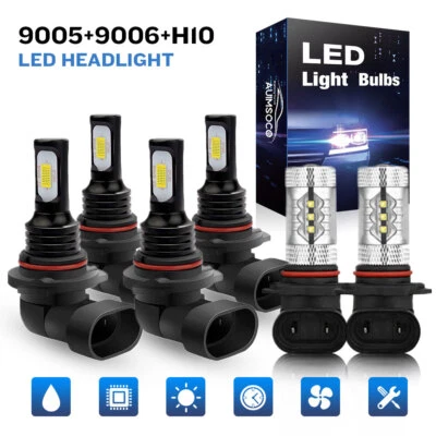 LED Lights High Low Beam Fog Light 6000K For 2007 2008-2009 Chrysler Sebring - Image 1 of 4