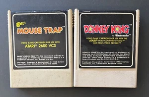 Atari 2600 Game Lot Bundle of 2 - Donkey Kong & Mouse Trap COLECO - Picture 1 of 4