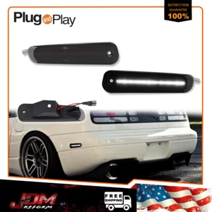 Luces de señalización laterales LED blancas humo para parachoques trasero Nissan 300ZX Z32 1990-1996 2x - Imagen 1 de 12