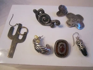 KONVOLUT 6 STERLINGSILBER OHRRINGE - NUR EINZELNE OHRRINGE - 31g TW - BOX SSC - Bild 1 von 7