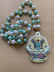 2023 KREWE OF HERMES APOCALYPSE Mardi Gras Necklace Light Up HVY Medallion Bead - Picture 1 of 4
