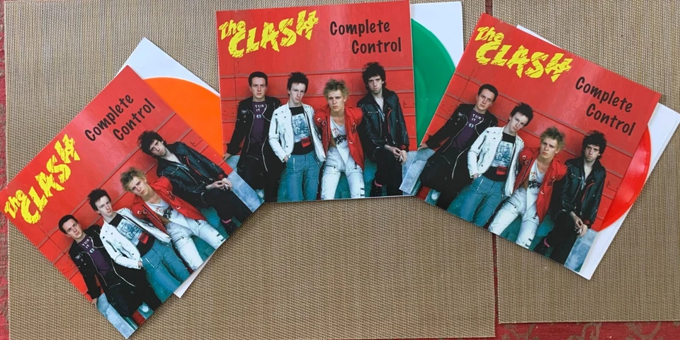 Set of 3 Clash 7" Colour Vinyl Complete Control & Train In Vain New Versions - Image 1 of 4