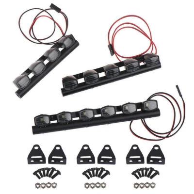 Bright Lamp LED Roof Light Bar With 4/5/6 Spotlights For 1/10 1/8 RC Car Truck - Image 1 of 4