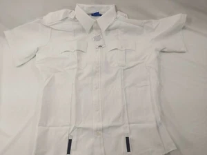 SPIEWAK SU311Z WOMENS 32 PROFESSIONAL POLY SHORT SLEEVE ZIPPER SHIRTS WHITE - Picture 1 of 6