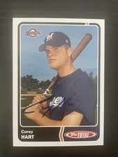 2003 Topps Total #234 Corey Hart Milwaukee Brewers Signed Card Autographed