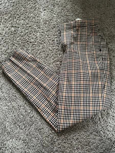 Scotch & Soda Anthropologie Lowry Brown Plaid Straight Trouser Pants Womens 27 - Picture 1 of 8