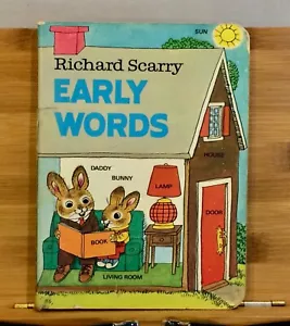 Vintage 1976 Early Words by Richard Scarry Children's Board Books - Picture 1 of 2