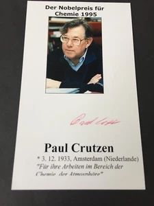 PAUL J. CRUTZEN †2021 Nobelpreis Chemie 1995 signed Foto 8 x 14,5 Autogramm - Bild 1 von 1