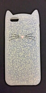 Funda de teléfono de silicona suave con diseño de gato blanca para iPhone 6/6S - Imagen 1 de 7