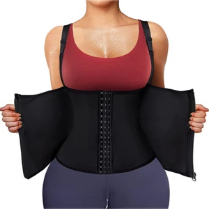 Sweat Waist Trainer Vest Women Workout Tummy Control Body Shaper Shapewear Slim - Picture 1 of 16
