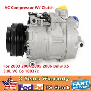 OEM For BMW X5 2003-2006 3.0L CO 10837C 97444 Air Conditioner Compressor+Clutch - Picture 1 of 11
