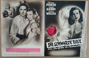 E245 Filmprogramm DIE SCHWARZE ROSE  Tyrone Power  Cecile Aubry - Bild 1 von 2
