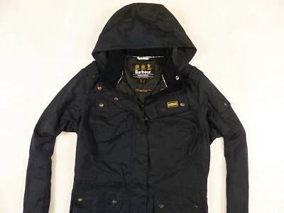 CHAQUETA MUJER BARBOUR INTERNATIONAL MOTO CERA PARKA CREMALLERA COMPLETA TALLA: UK 16 Foto 1 de 4