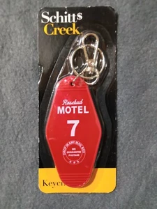 Schitt’s Creek Rosebud Motel Key Red Rose Keyring Plastic Rm 7 Keychain 3.5” New - Picture 1 of 1