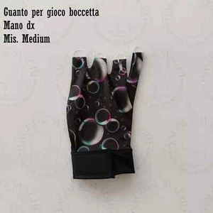 GUANTO PER GIOCO BOCCETTA MANO DX MIS. MEDIUM COLORE NERO FANTASIA BOLLE - Foto 1 di 1