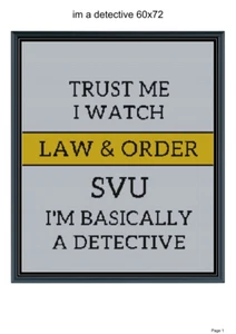 Basically im a detective blanket pattern,60x72", written and graph included - Picture 1 of 1