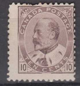 Canada MING NG Scott #93 10 cent brown lilac "King Edward VII" * - Picture 1 of 1