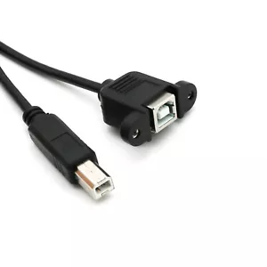 10x 3FT USB 2.0 B Male To B Female Socket Panel Mount Printer Extension Cable - Picture 1 of 6