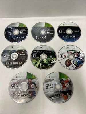 Xbox 360 Lot of 8 Games: Halo 3 Reach Wars, Call Of Duty 2, Command Conquer 3 - Image 1 of 4