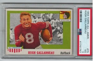 1955 Topps All American - #75 - Hugh Gallarneau - Stanford - PSA 3 - 1747 - Imagen 1 de 2