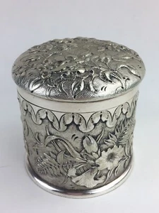 Antique Tiffany&co Silver Floral Dresser Box  Jewelry Box✅ - Picture 1 of 9