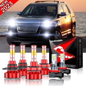 Combo LED Headlight High Low Beam + Fog Light Bulbs Kit 9005+H11+H11 6000K White - Picture 1 of 16