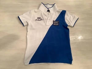 Gant designer boys Polo shirt blue and white size 5-6yrs 110/115cm - Picture 1 of 8