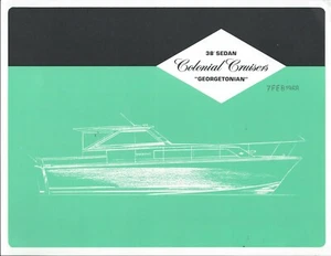 Hoja de datos de barco - cruceros coloniales - folleto getoniano c1968 de 38 ft (SH186) - Imagen 1 de 1