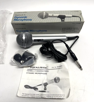 VINTAGE NOS REALISTIC Omnidirectional Microphone HIGHBALL-2 600 OHMS 33-985E - Image 1 of 4