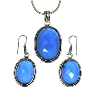 Tanzanite Set Jewelry Quartz Gemstone Pendant 18-20'' Necklace - Imagen 1 de 12