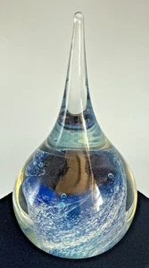 Vintage Two's Company Spirals/Virl Blue Teardrop Art Vetro fermacarte/decorazione 5" - Foto 1 di 12