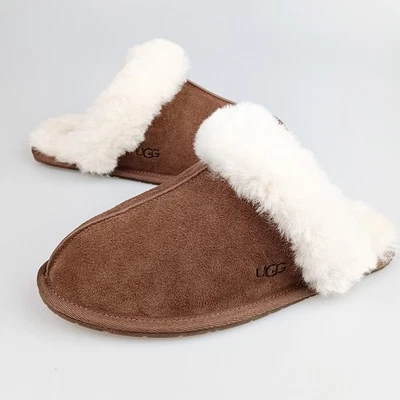 Zapatillas UGG para mujer Scuffette II Espresso piel de oveja zapatos cálidos originales 1106872 Foto 1 de 4