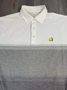 Masters Tech Golf Polo Shirt Men's XL Heather Gray White Color Block Stretch - Picture 1 of 10