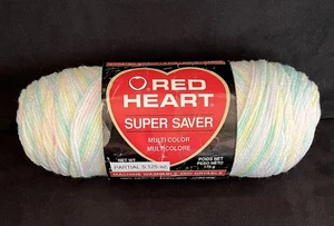Red Heart Super Saver MULTI COLOR Ombre Yarn BABY PRINT #0345 Partial 5.125 oz. - Picture 1 of 8