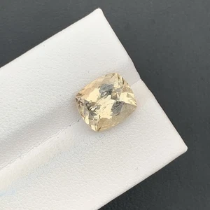 5.85 Ct Natural Yellow Topaz Cuhsion Shape Loose Gemstone From Katlang Pakistan - Picture 1 of 14