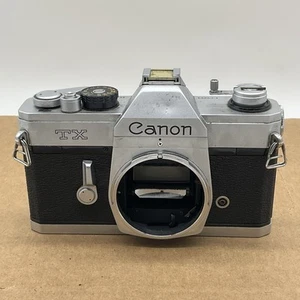Vintage Canon TX 35mm Film SLR Camera Body - Chrome Body Only Dust In Viewfinder - Picture 1 of 12