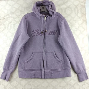 Sudadera con Capucha Carhartt Mujer Púrpura Cremallera Completa Talla M 8 10 Logo Bordado - Imagen 1 de 9
