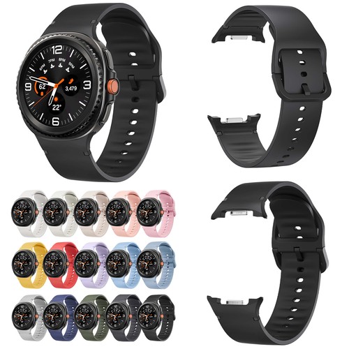 OFF WHITE Per Samsung Galaxy Watch 8 40 44mm 8 Classic 46mm Sport Silicone Cinturino Regolabile